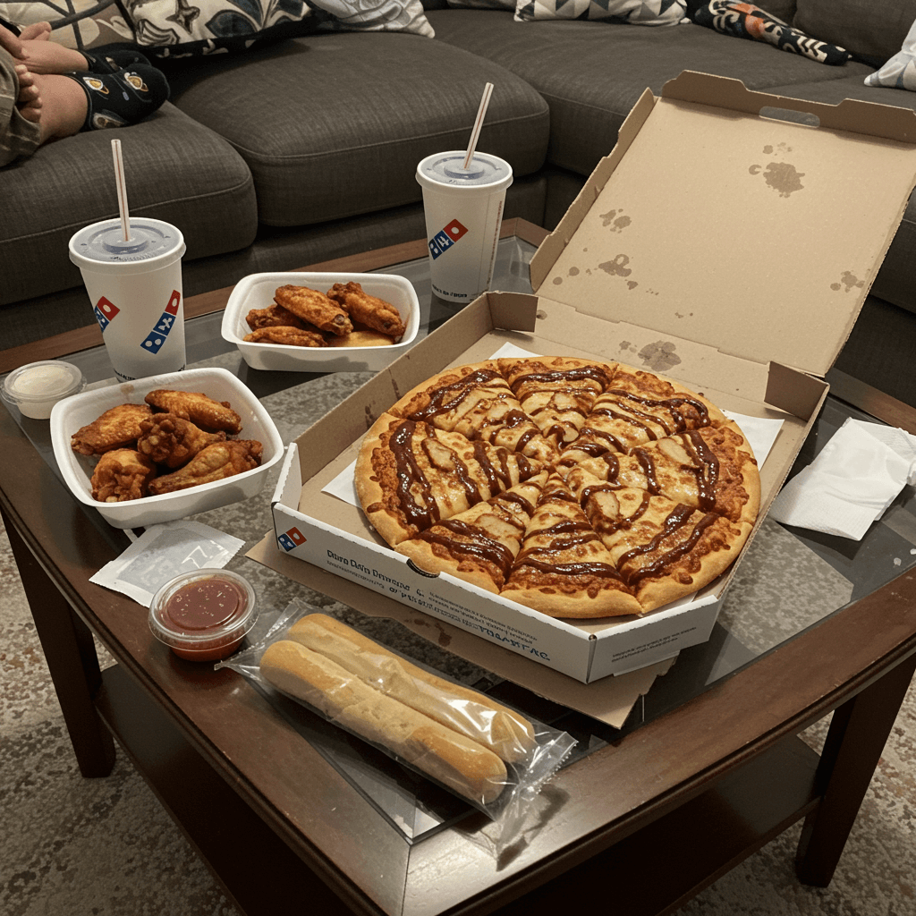 bbq chicken domino's pizza